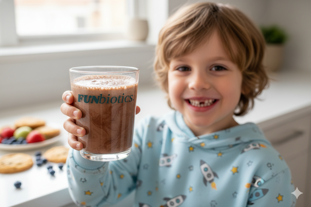 Funbiotics Superfood Probiotic with Lion's Mane – Chocolate, Sugar-Free | For Kids & Adults
