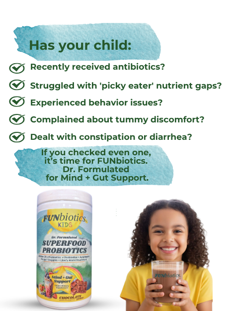 Funbiotics Superfood Probiotic with Lion's Mane – Chocolate, Sugar-Free | For Kids & Adults - Funbiotics